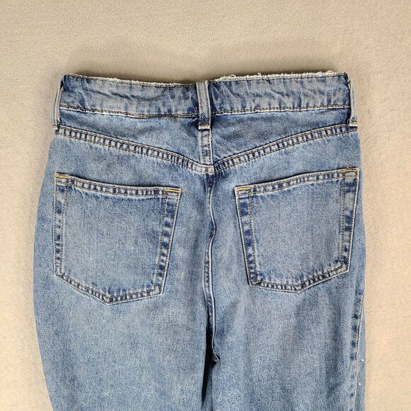 Divided by H&M Jeans Women's Size 2 (24x25.5) Button Fly Bling‎ Rhinestone Blue - Picture 6 of 11